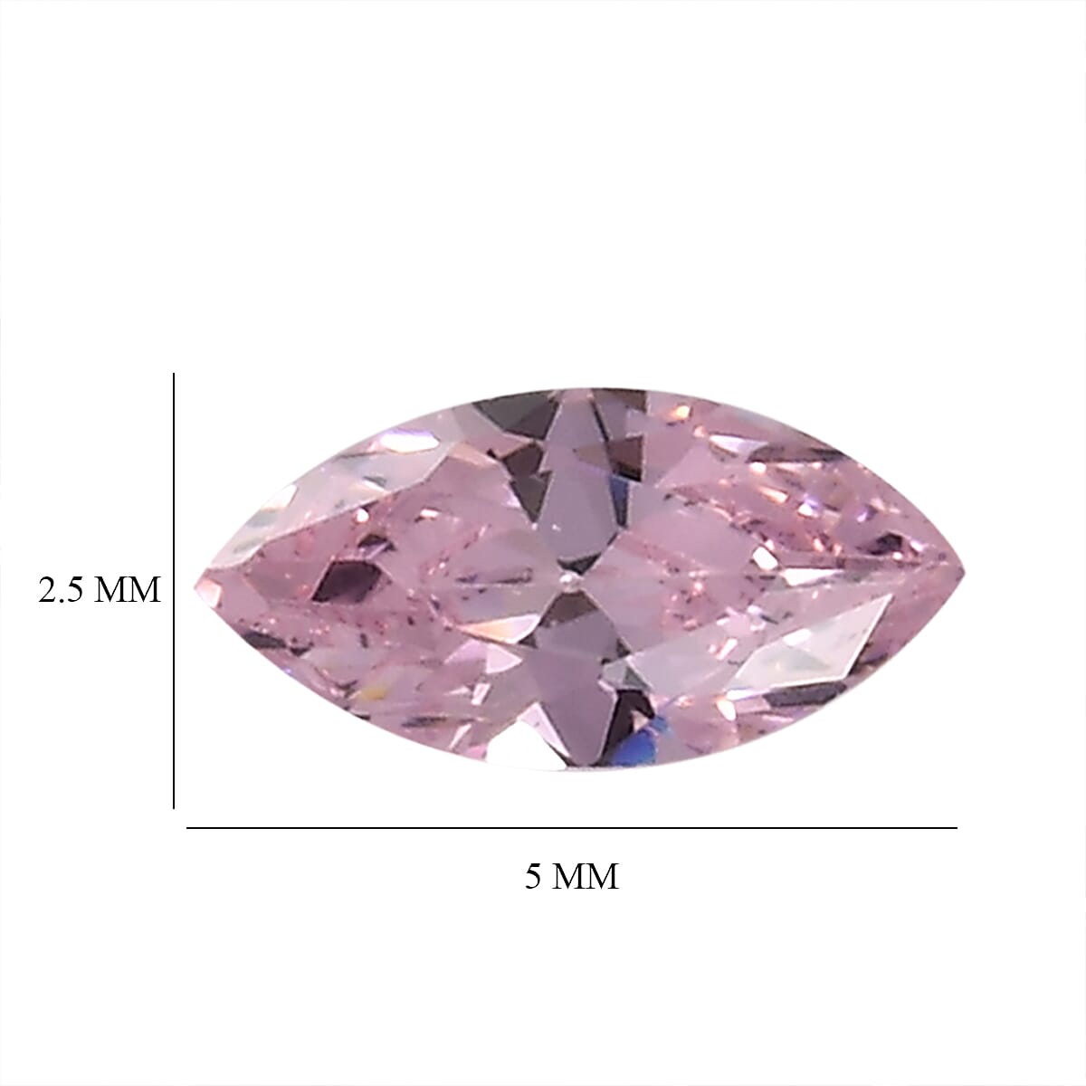Set Of 8 Pink Cubic Zirconia Marquee 5X2.5 mm Gemstone, 1.89 Ct V32514639 4