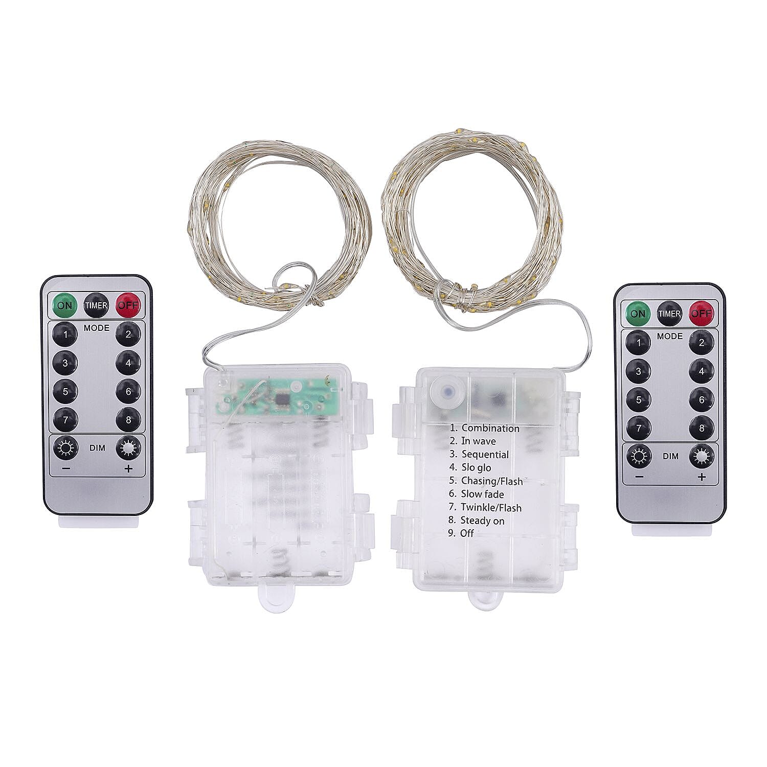 2 - 10 Meter Long Waterproof Indoor - Outdoor LED String Light with Remote Control (Size 6x8x2 Cm) - Warm White 7188659 0