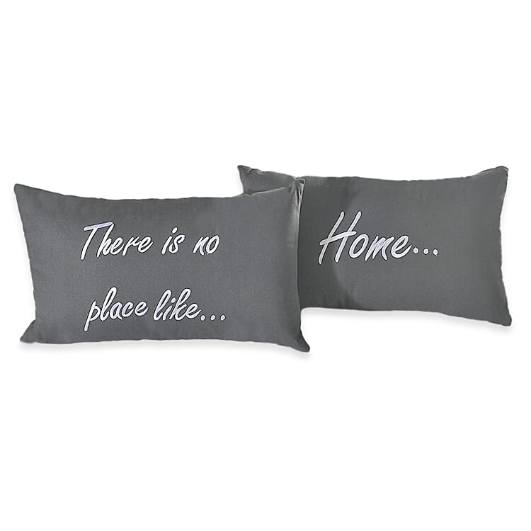 Set of 2 - 100% Cotton Embroidered Pillow (Size 50x30 Cm) - Grey V32520750 6