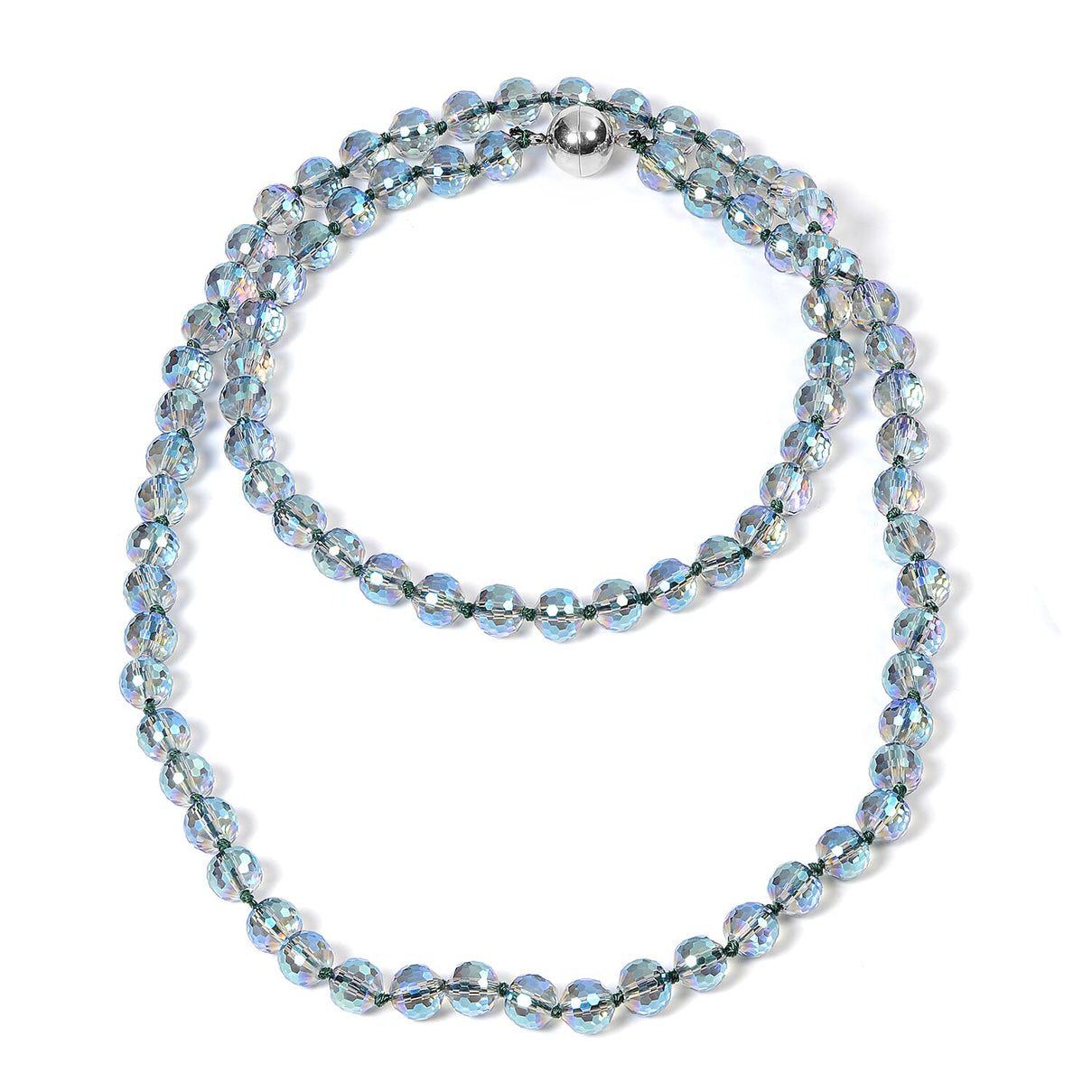 Set of 2 - 2.2 Ct. Simulated Mystic Green Sapphire Necklace and Bracelet in Silver Tone 4032683 1