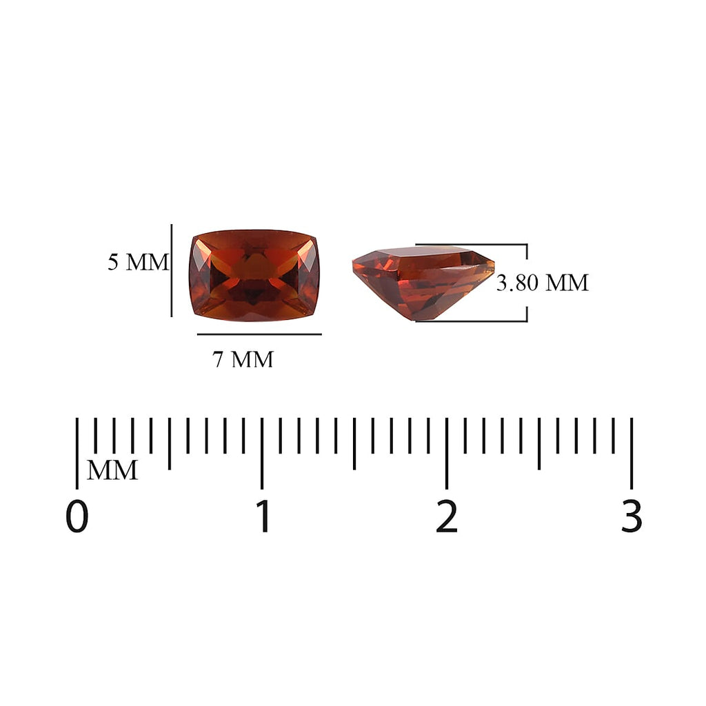 Set of 2 - Cherry Citrine Cushion 7x5 mm 1.50 Ct