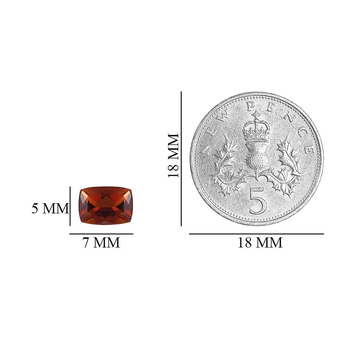 Set of 2 - Cherry Citrine Cushion 7x5 mm 1.50 Ct 6147386 4