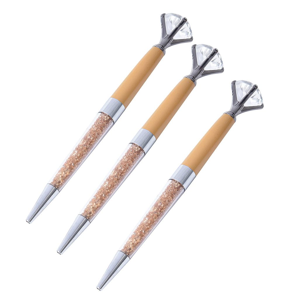 Set of 3 - Crystal Gift Pen - Gold