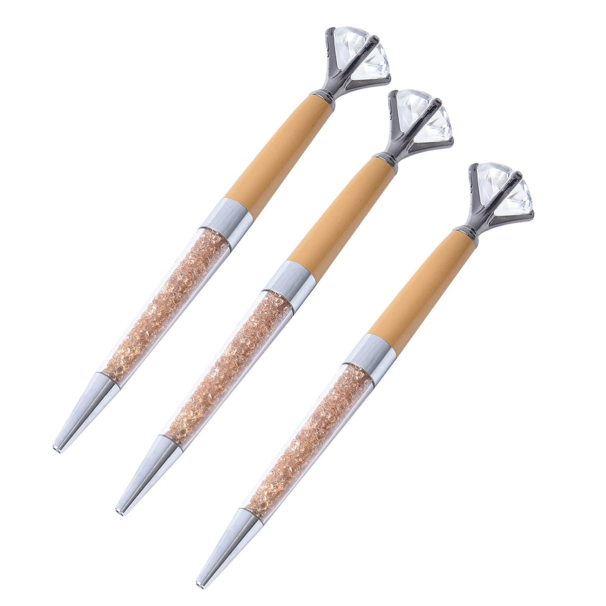 Set of 3 - Crystal Pen with 3 Replacement Ink Gift  Set - Gold 6306219 0