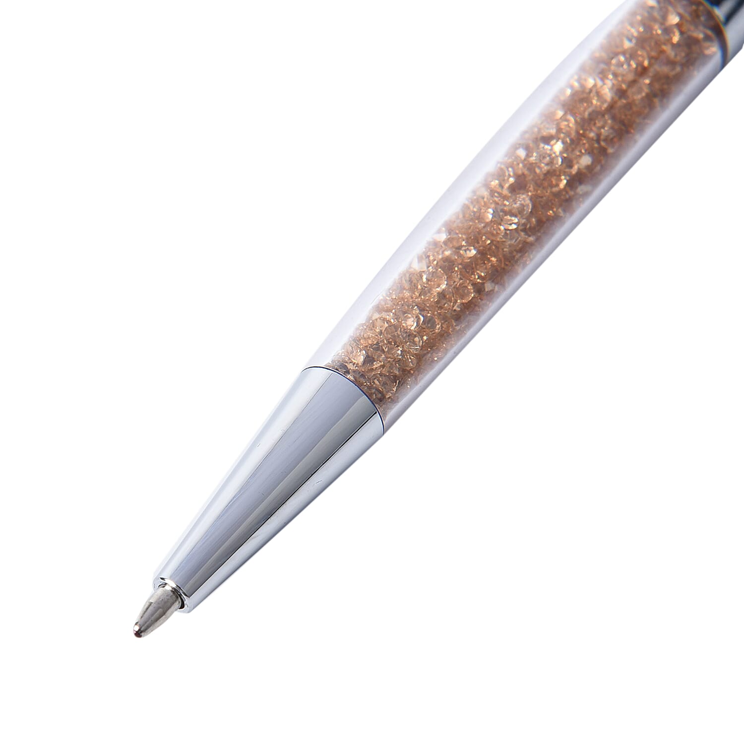 Set of 3 - Crystal Pen with 3 Replacement Ink Gift  Set - Gold 6306219 4