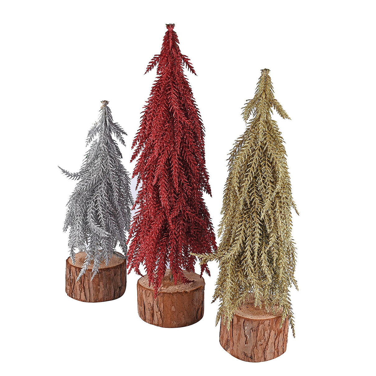 Set of 3 - Decorative Tree - Red, Silver and Golden 6292014 1