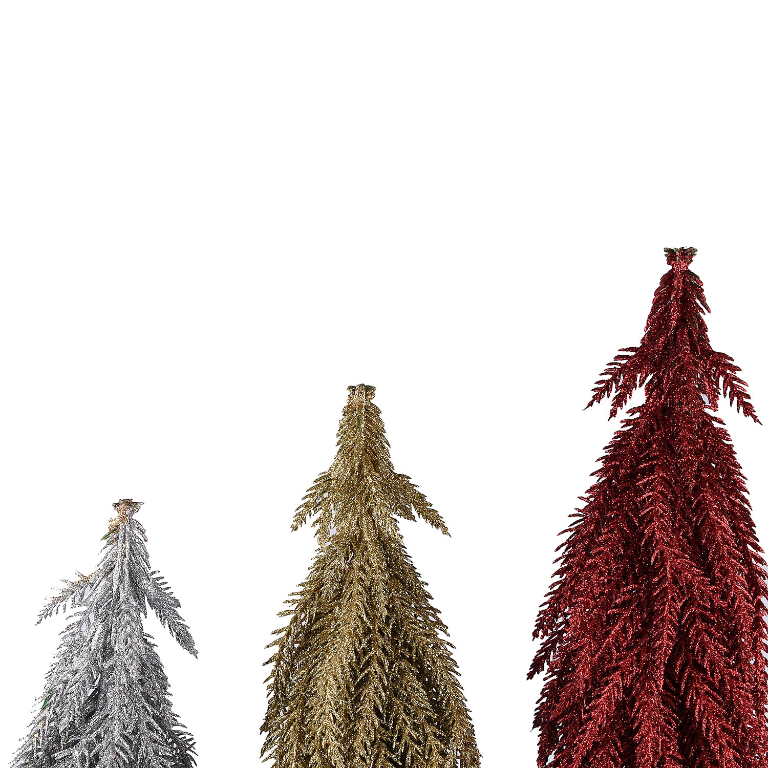 Set of 3 - Decorative Tree - Red, Silver and Golden 6292014 6