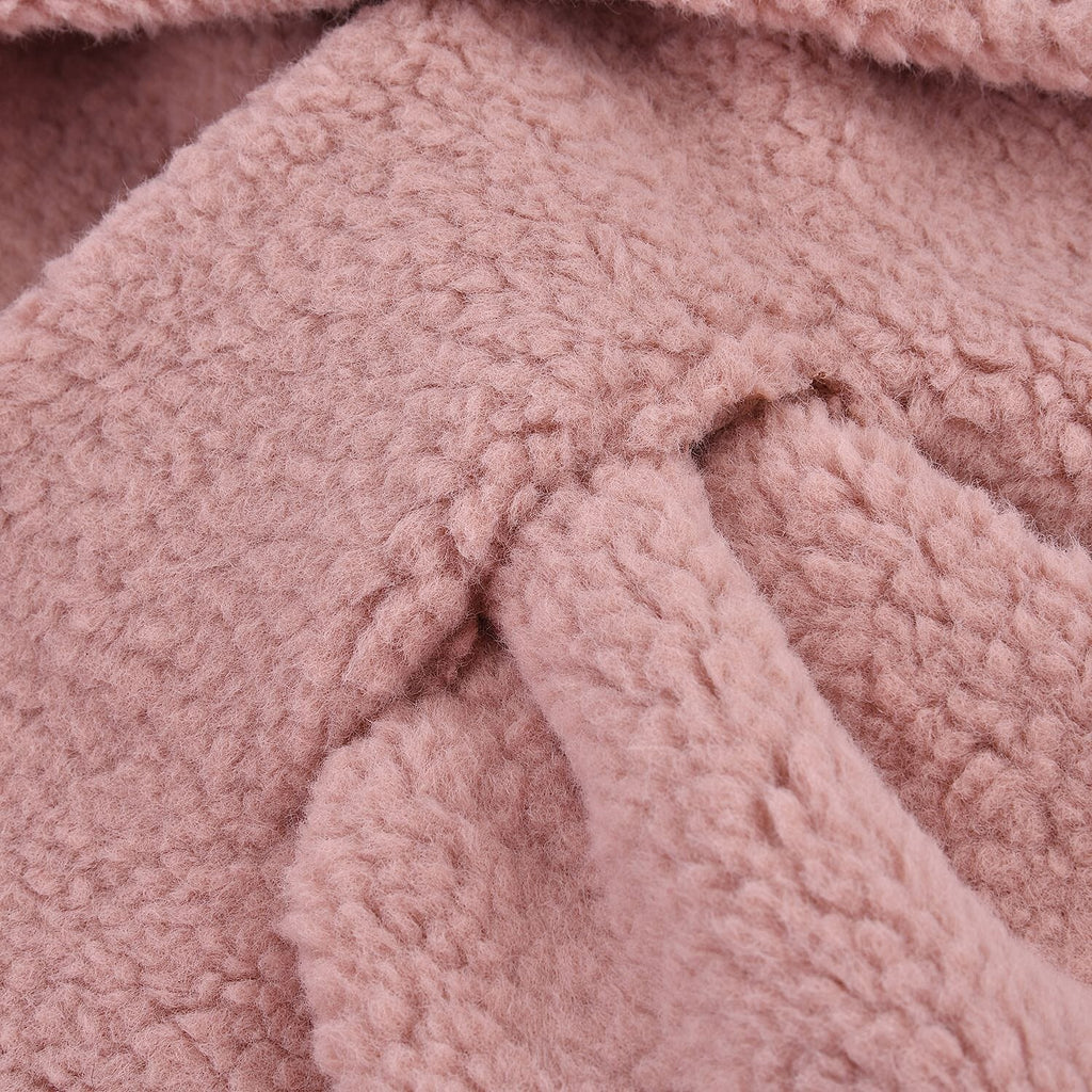 Set of 2 - Faux Fur Bucket Hat and Scarf - Pink
