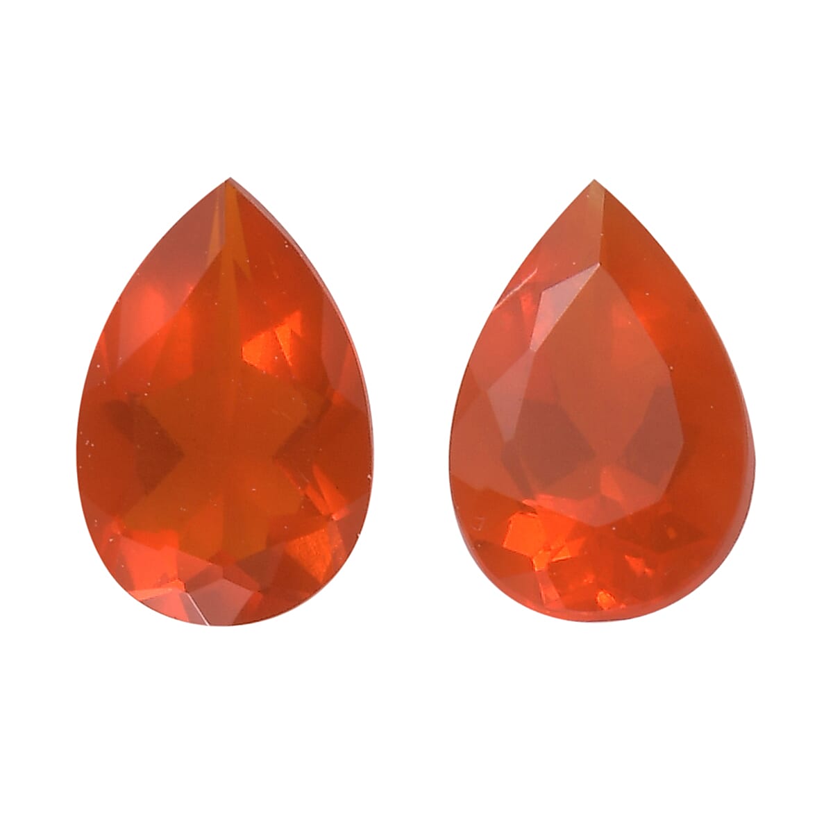Set of 2 - Fire Opal Pear 6x4 mm 0.44 Ct 6147392 0