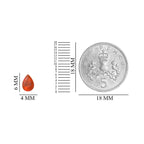 Set of 2 - Fire Opal Pear 6x4 mm 0.44 Ct