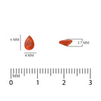 Set of 2 - Fire Opal Pear 6x4 mm 0.44 Ct