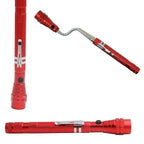 Set of 2 - Flexible 3LED Flashlights with Magentic Head and Base (4xLR44 battery Included) - Red Colour