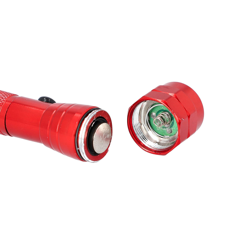 Set of 2 - Flexible 3LED Flashlights with Magentic Head and Base (4xLR44 battery Included) - Red Colour