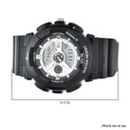 Set of 2 - GENOA Japanese Movement and Digital Water Resistant Watch - Black