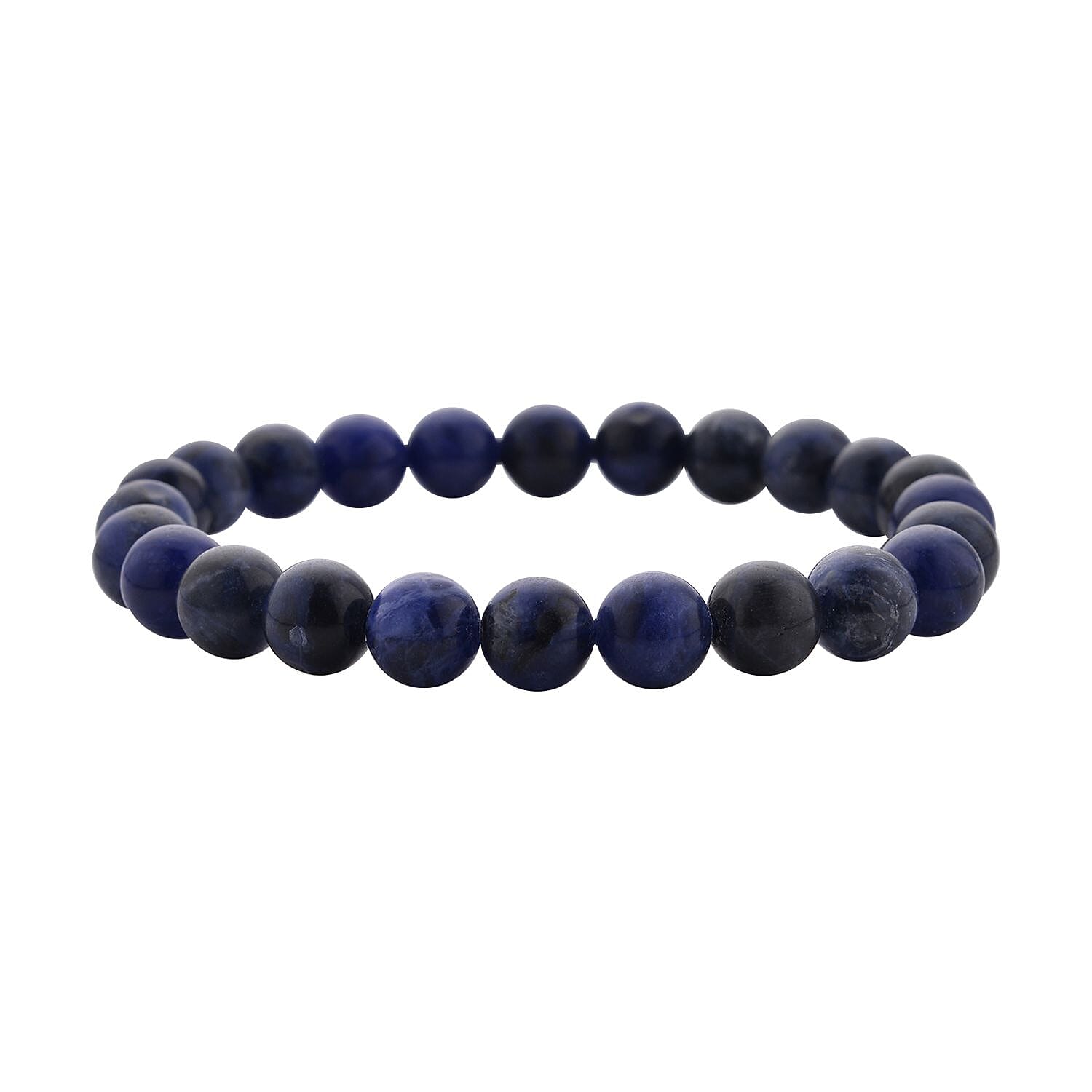 3 Piece Set - Sodalite Stretchable Beads Bracelet (Size 8), Multi Colour Austrian Crystal Turtle Key Chain and STRADA Water Resistant Watch with Blue Strap 4118731 5