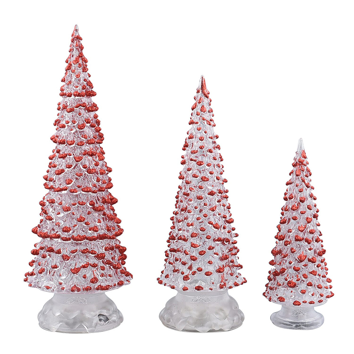 Set of 3 - LED Tree Light - Red 7370123 2