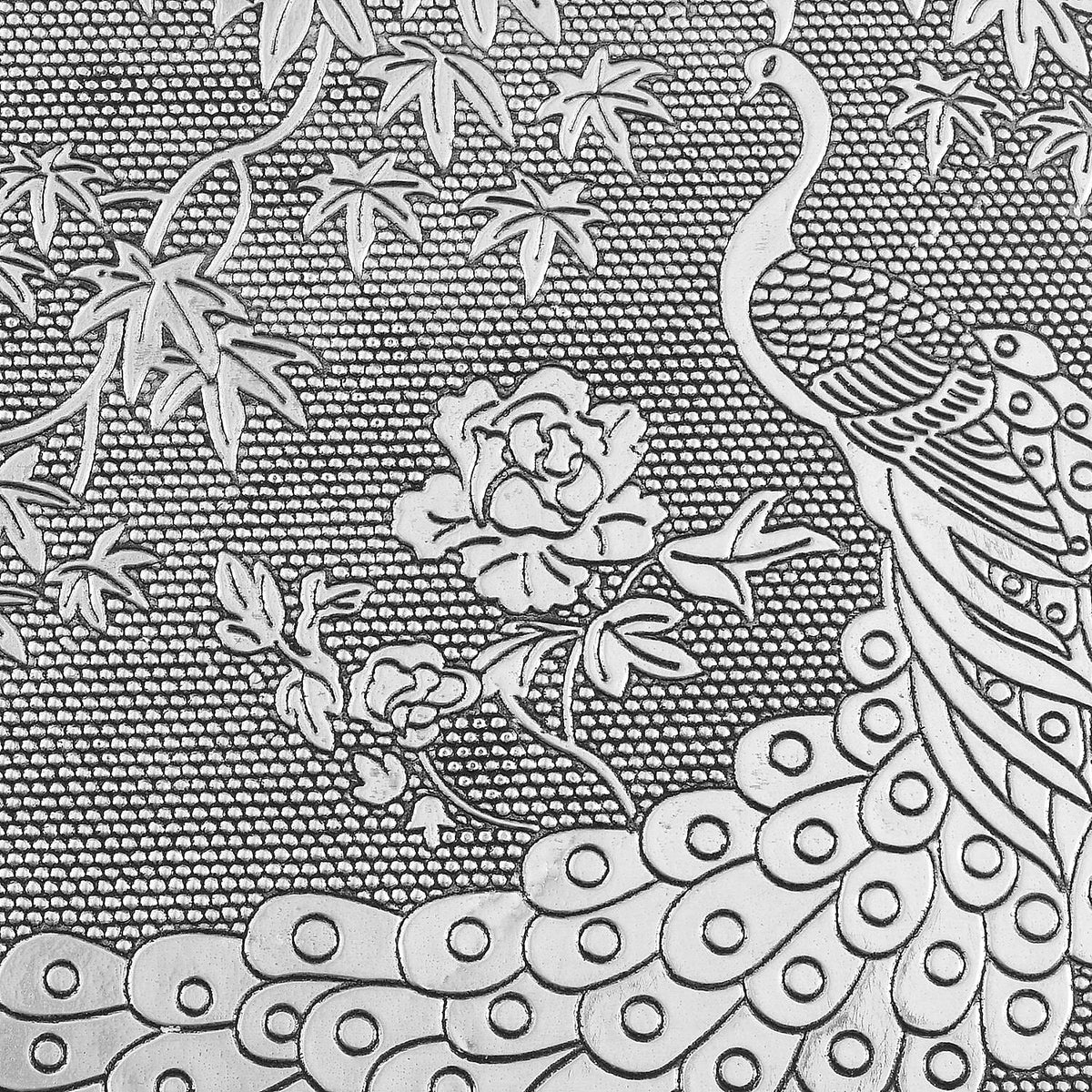 Set of 2 - Peacock Embossed Aluminium Storage Box (Size 20x13x7 Cm &amp; 16x10x5 Cm) 8859002 7