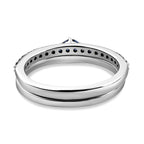 Set of 2 - RHAPSODY 950 Platinum AAAA Ceylon Sapphire Ring, Platinum Wt 6.00 Gms.