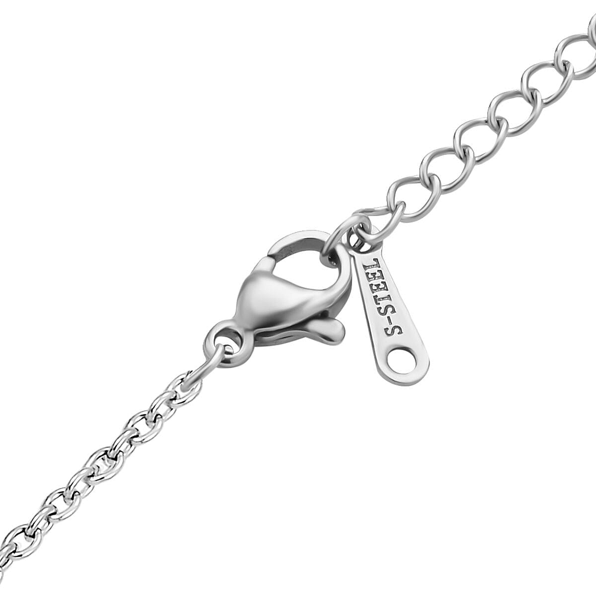 Set of 2 - Simulated Champagne and Simulated Diamond Pendant with Chain (Size - 20 With 2 Inch Extender) and Earrings (With Silicon Push Back) in Silver Tone 4118983 6