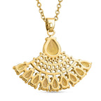Set of 2 - Simulated Yellow Diamond and Simulated Diamond Pendant with Chain (Size 20-2 Inch Ext.) and Earrings in Yellow Gold Tone