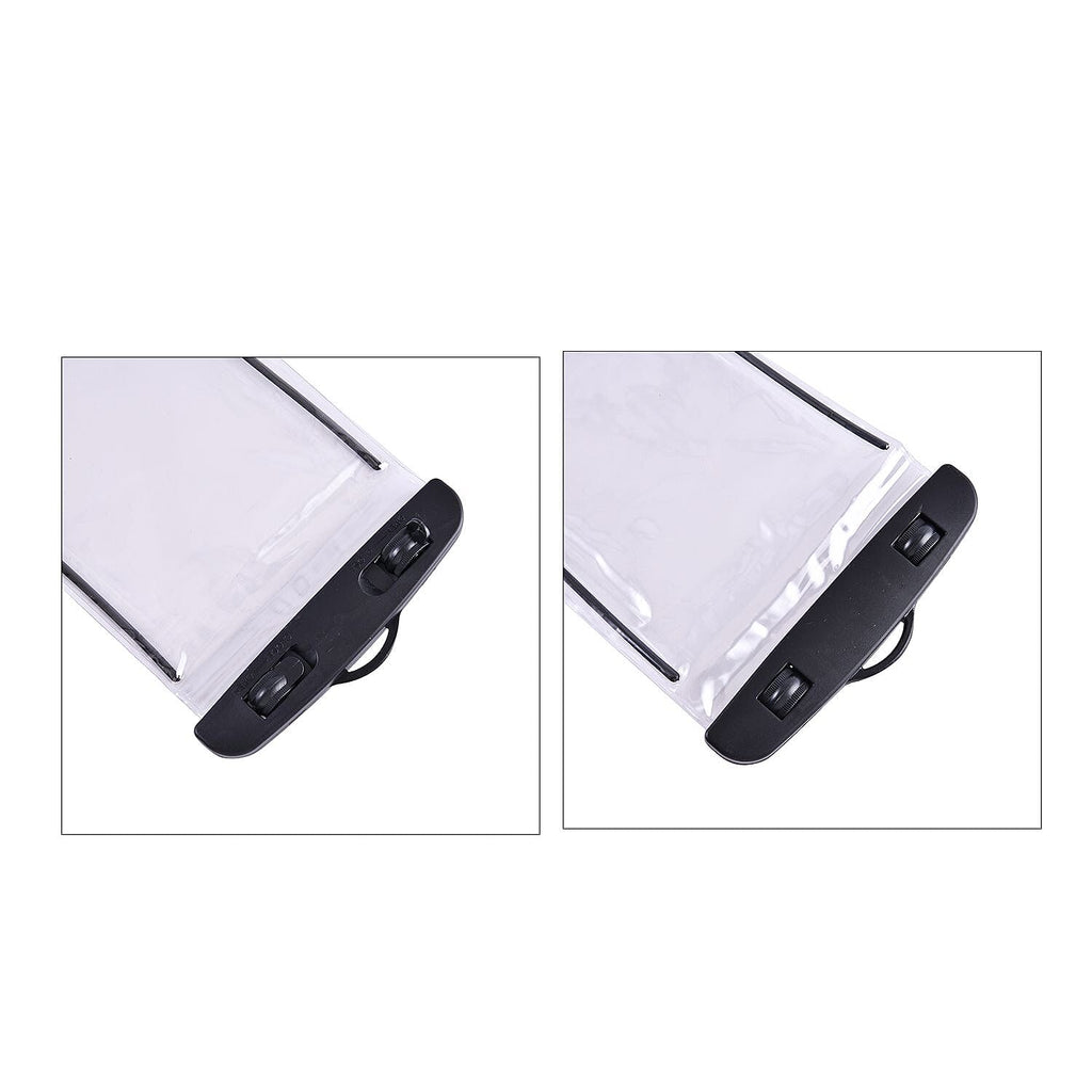 Waterproof PVC Phone Bag with Stainless Steel Chain in Gold Tone