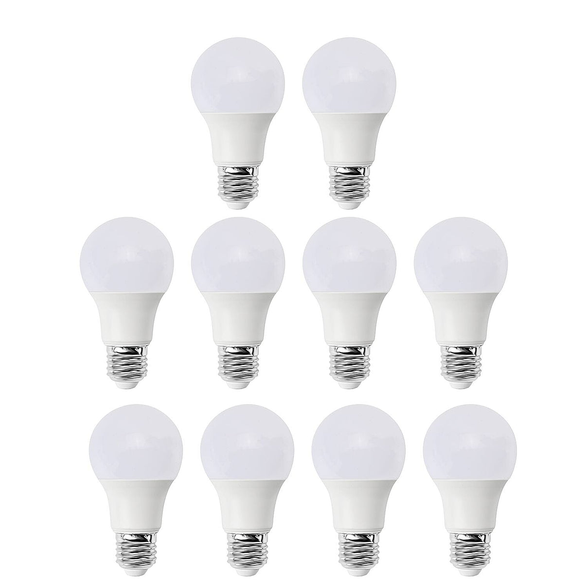 Set of 10 E27 Energy Efficient 7W LED Bulbs (Screw) - Warm White 7591413 0