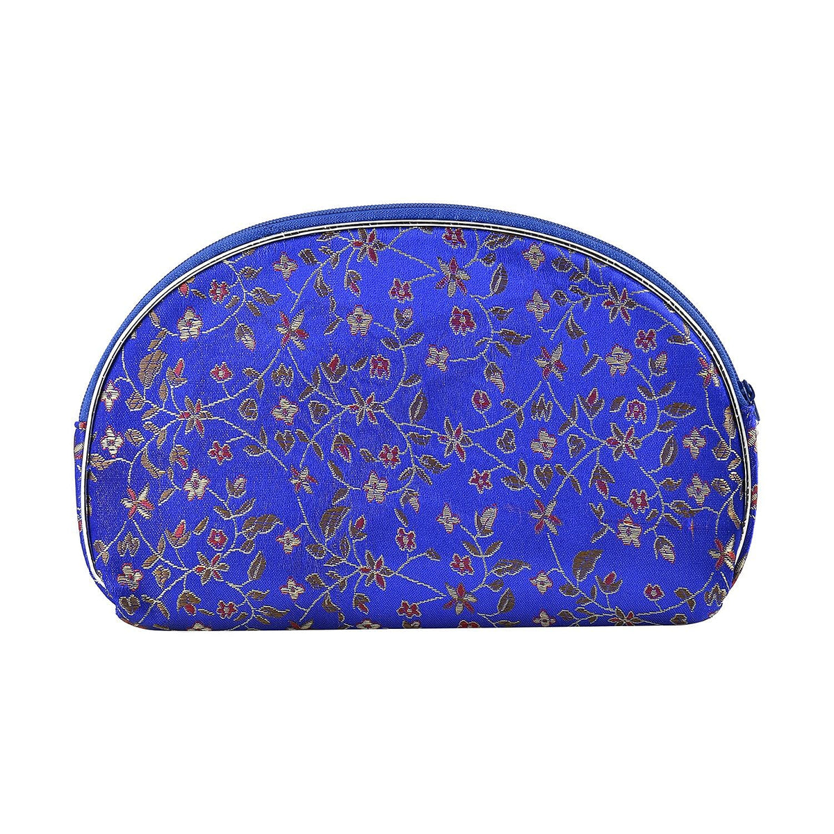 Designer Inspired-10 Pcs of Jacquard Weave Cosmetic and Jewellery Storage  - Blue 7384289 1