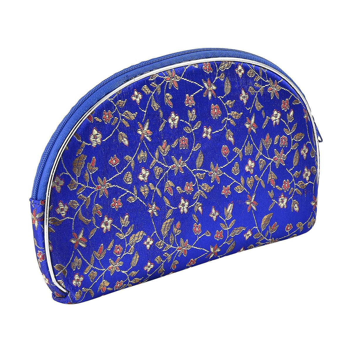 Designer Inspired-10 Pcs of Jacquard Weave Cosmetic and Jewellery Storage  - Blue 7384289 2