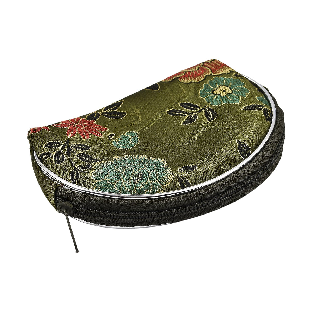 Set of 10 Multi-Purpose Embroidered Purses With Zipper - Green 7574374 3