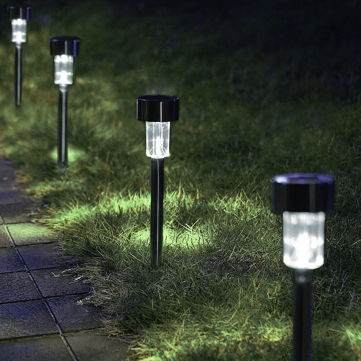 Set of 10 - Waterproof Solar Outdoor Garden Pathway Lights 7072313 0