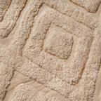 Set of 2 - 100% Cotton Cushion Cover with Tufting Work - Cream