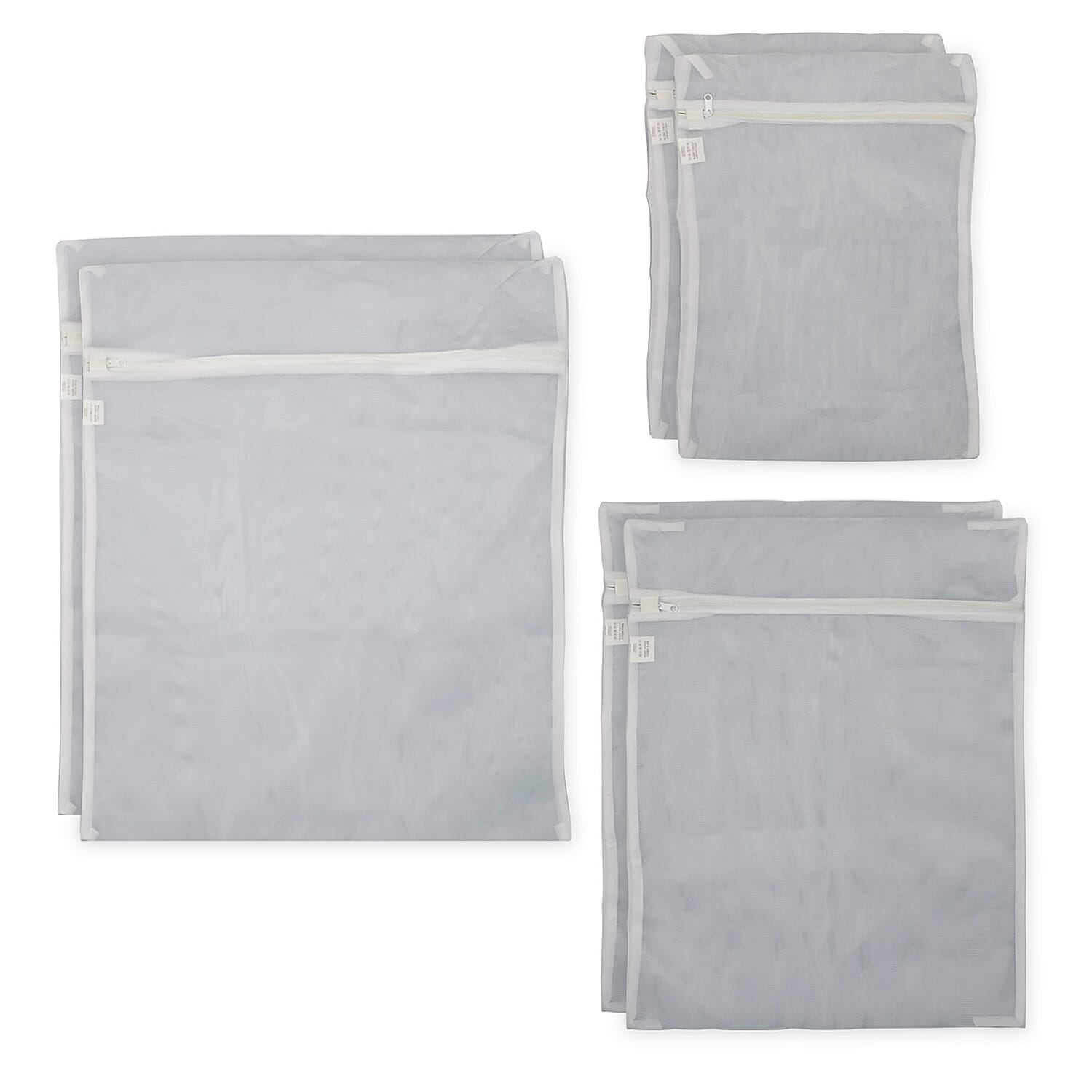 Set of 2 - Delicates Wash Bag with Secure Zip Closure (3 Mesh Laundry Bags) - White 7699351 0