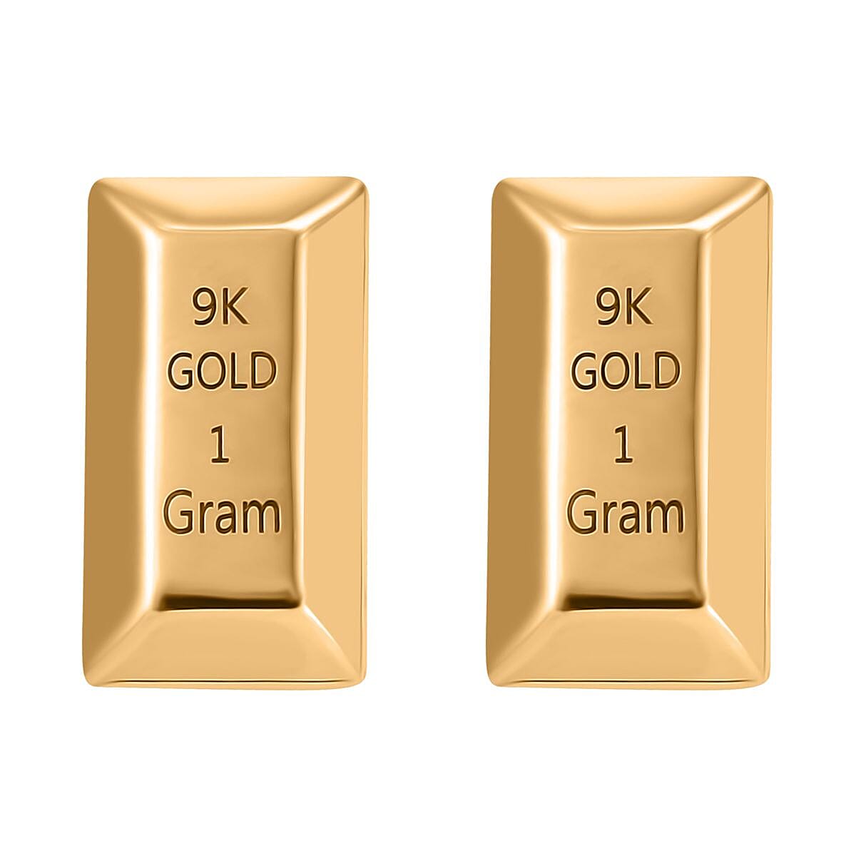 Set of 2 â€“ 9K Yellow Gold Ingot Bars (1 Gm each) 4333593 0