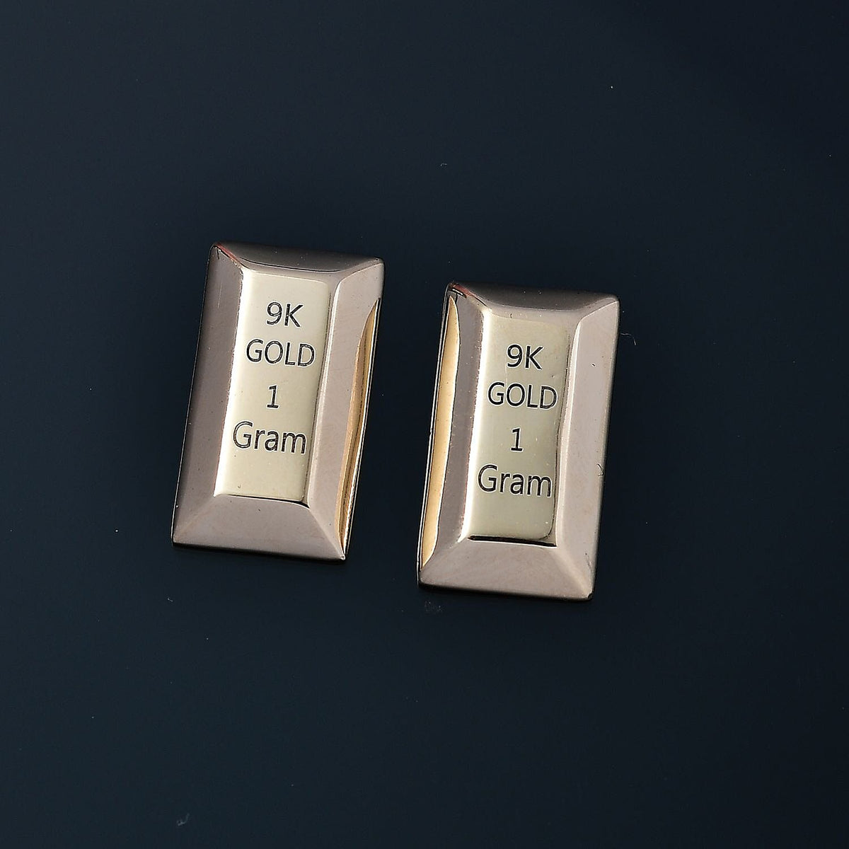 Set of 2 â€“ 9K Yellow Gold Ingot Bars (1 Gm each) 4333593 2