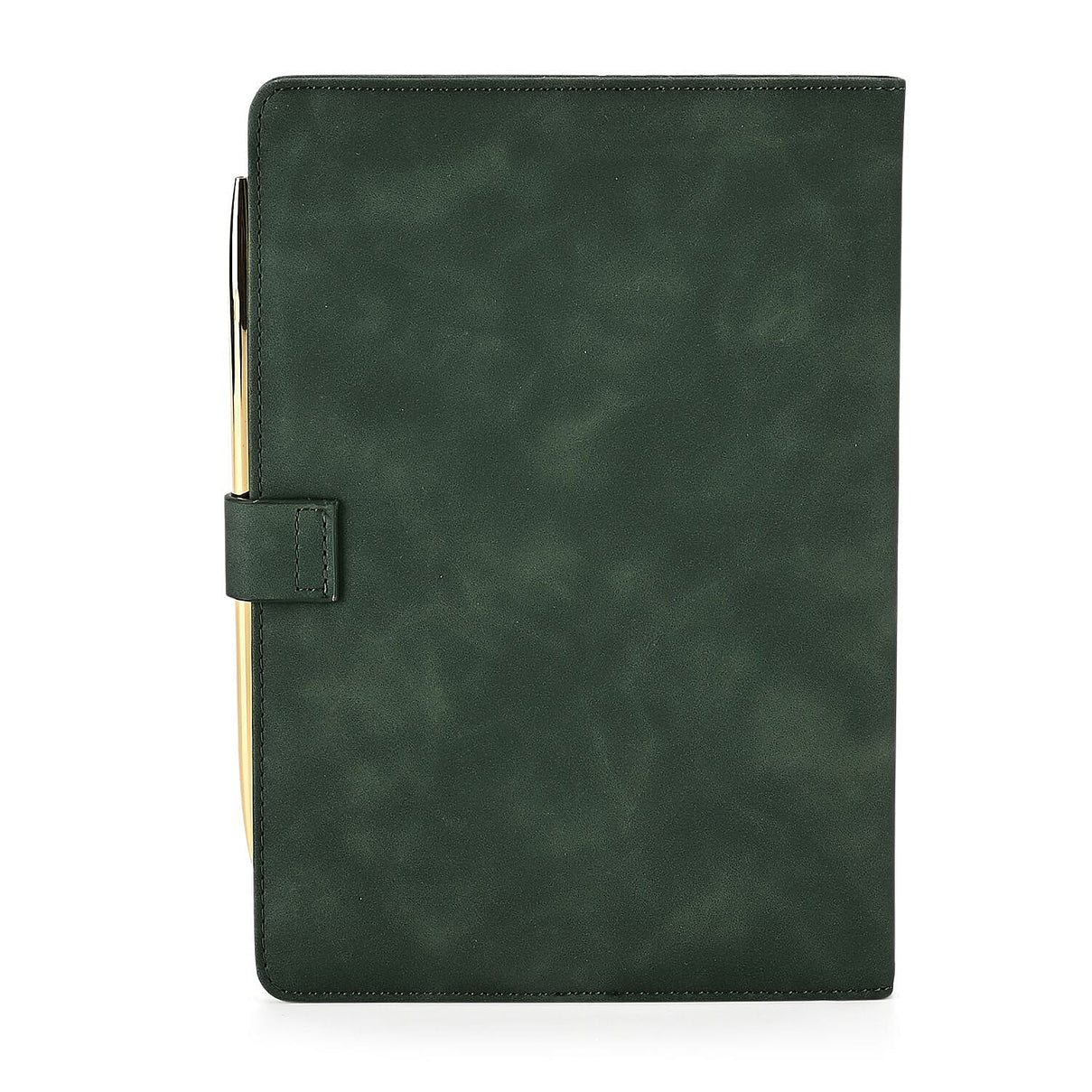 Set of 2 A5 Notebook &amp; Black Ink Pen Gift Set - Bamboo Design with Magnetic Clasp - Green &amp; Gold 8207828 5
