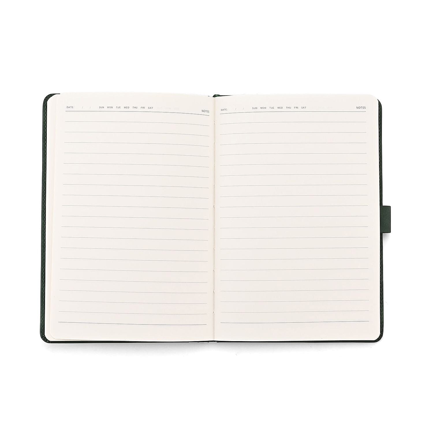Set of 2 A5 Notebook &amp; Black Ink Pen Gift Set - Bamboo Design with Magnetic Clasp - Green &amp; Gold 8207828 7