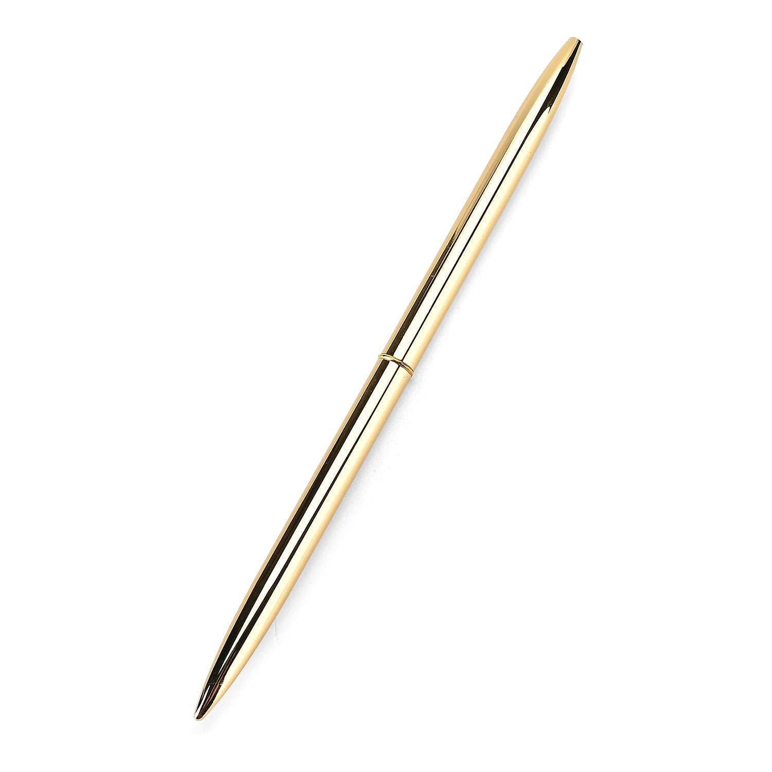 Set of 2 A5 Notebook &amp; Black Ink Pen Gift Set - Bamboo Design with Magnetic Clasp - Green &amp; Gold 8207828 8