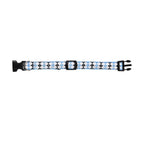 Rechargeable Set of 2 Adjustable LED Lighted Dog Collar with Clip Closure (Size L) - Blue