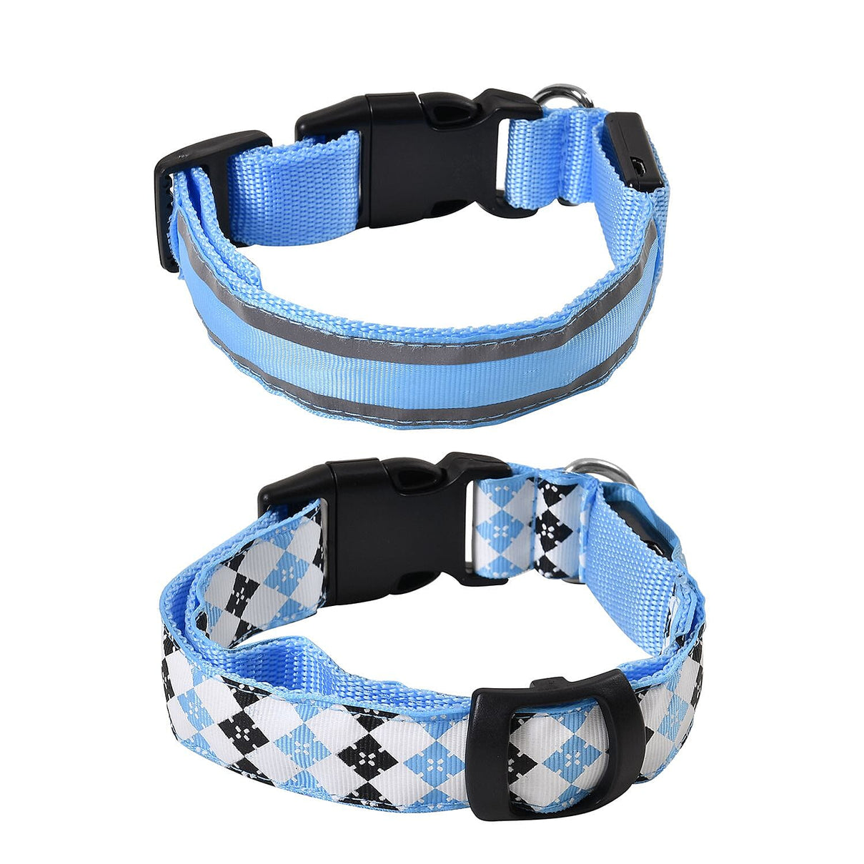 Set of 2 Adjustable LED Lighted Dog Collar 7627155 4