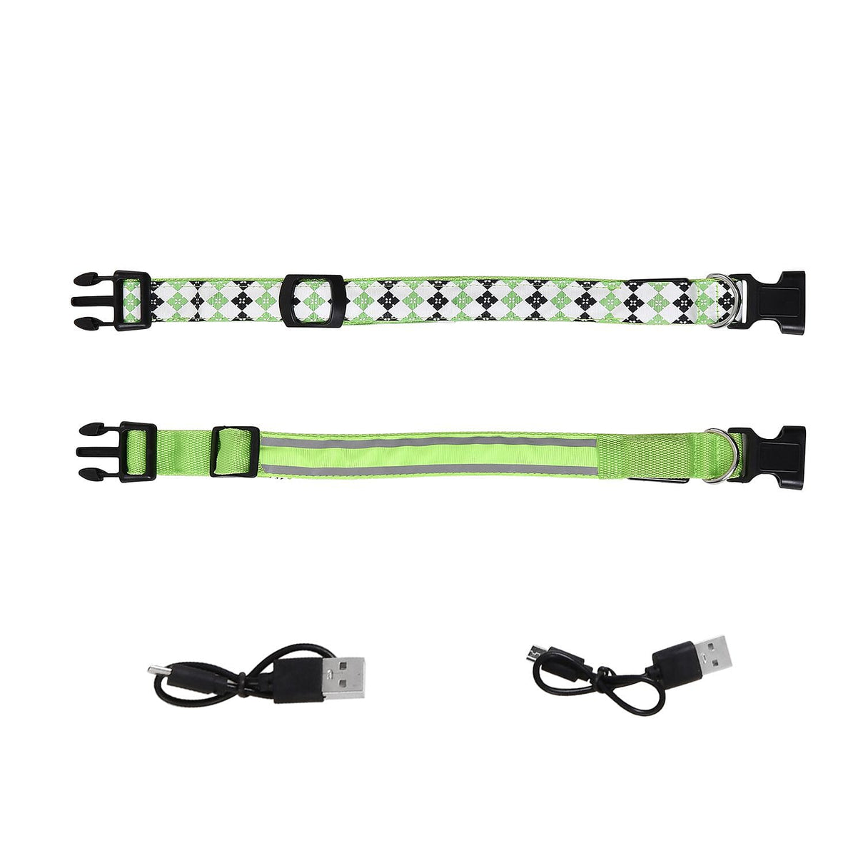 Set of 2 Adjustable LED Lighted Dog Collar 7627160 0