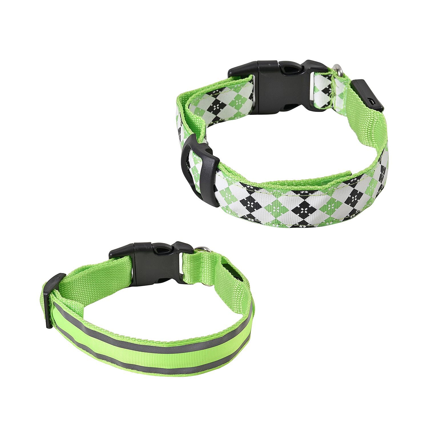 Set of 2 Adjustable LED Lighted Dog Collar 7627160 5