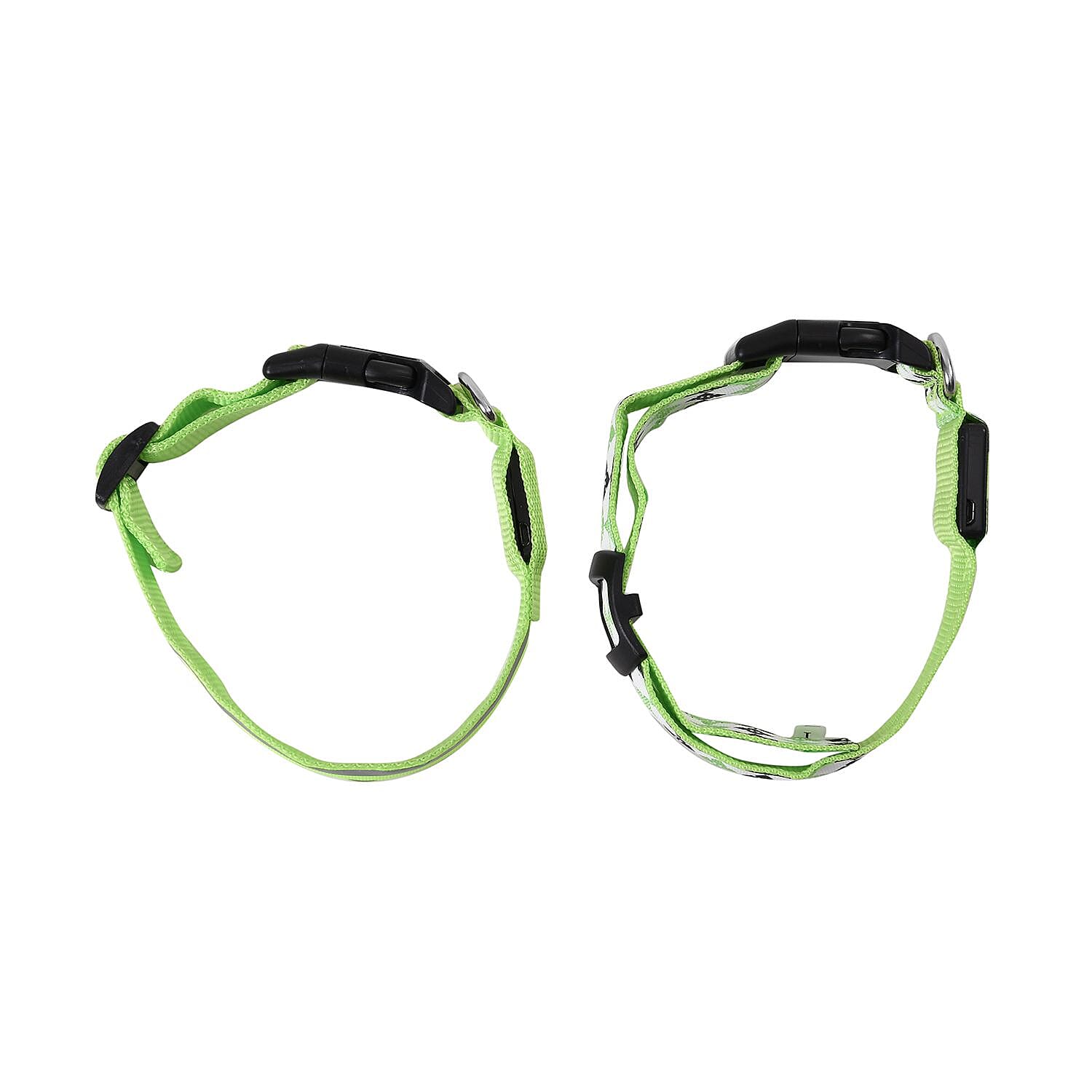 Set of 2 Adjustable LED Lighted Dog Collar 7627160 7