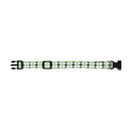 Rechargeable Set of 2 Adjustable LED Lighted Dog Collar with Clip Closure (Size L) - Green