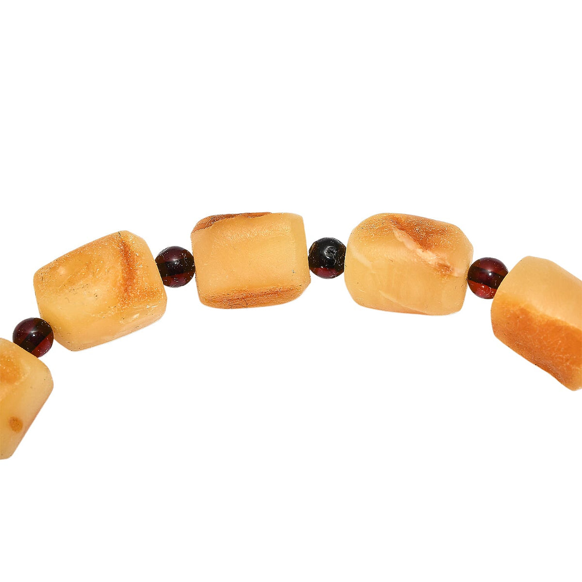 Set of 2 - Amber Stone Bracelet (Size 7 Stractable) 60.00 Ct. 4419017 4
