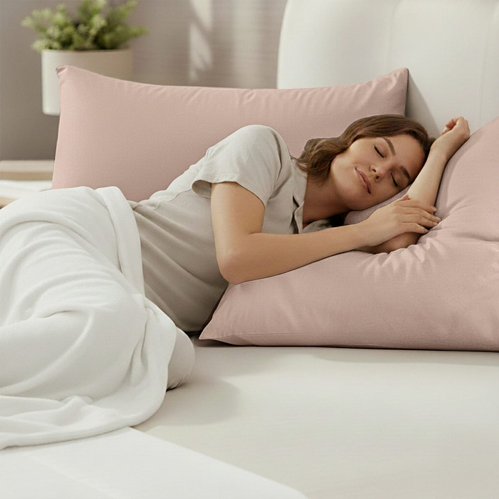 Set of 2 Luxury 100% Bamboo Pillowcases - Champagne
