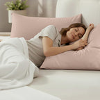 Set of 2 Luxury 100% Bamboo Pillowcases - Champagne