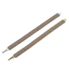 Set of 2 - Champagne Crystal  & White Crystal Bracelet (Size -  7.5)
