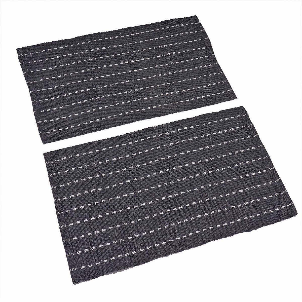 Set of 2 - Cotton Rugs- Door Mat (Size 50x80cm) - Grey 7952506 0