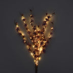 Set of 2- Decorative Floral String LED Lights Powered by 3xAA Battery (Excluded) 90cm - Purple