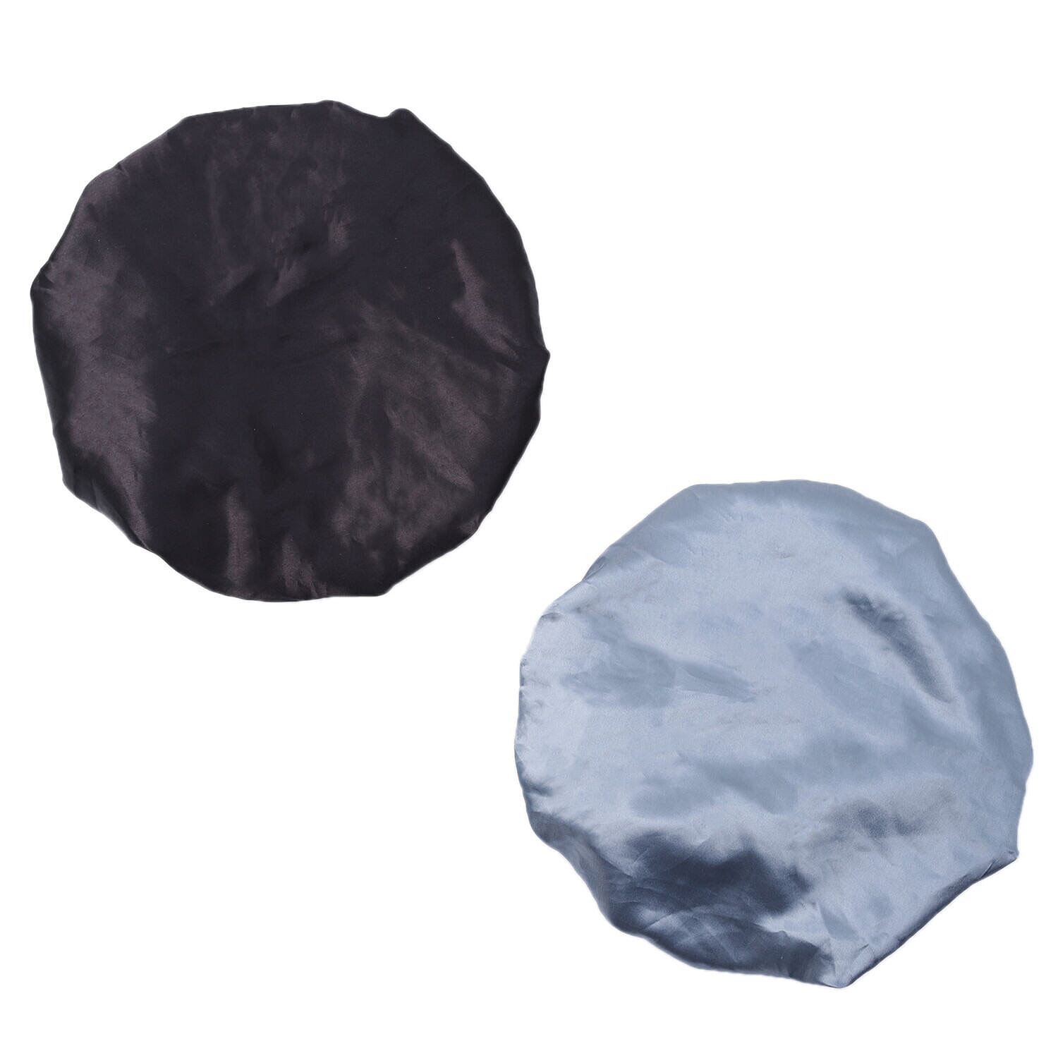 Set of 2 Double Layered Beauty Hair Bonnets (Size 21 Dia Cm) - Black &amp; Silver 7196303 6